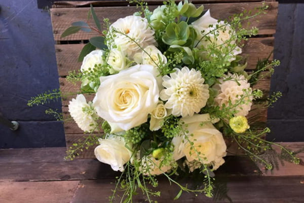 Ivory rose bridal bouquet